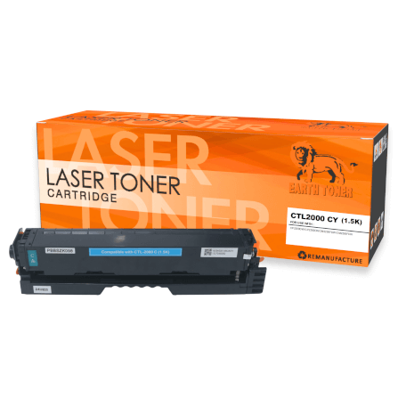 หมึกพิมพ์เลเซอร์ EARTH TONER รุ่น CTL-2000 C  สีฟ้า_0