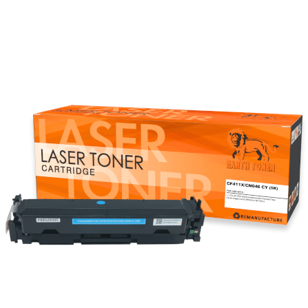 หมึกพิมพ์เลเซอร์ EARTH TONER รุ่น CF411X/411A/CRG-046 สีฟ้า_0