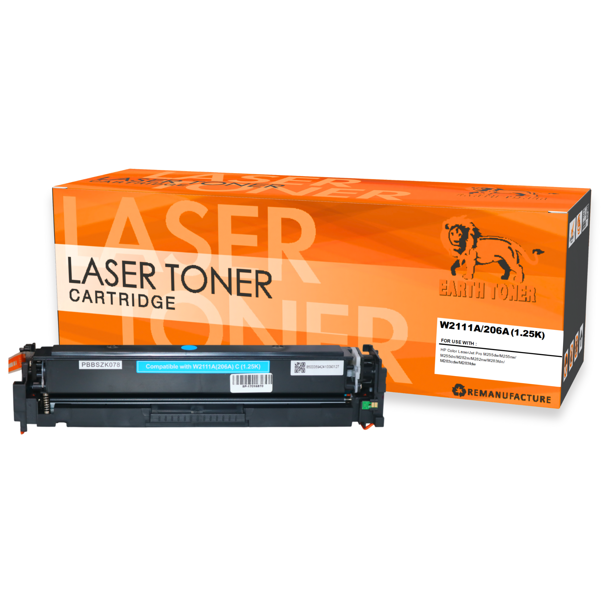 หมึกพิมพ์เลเซอร์ EARTH TONER รุ่น W2111A (206A) สีฟ้า_0