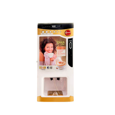 เครื่องชงกาแฟอัตโนมัติ หยอดเหรียญ QUALITAT รุ่น CF316G สีทอง_1