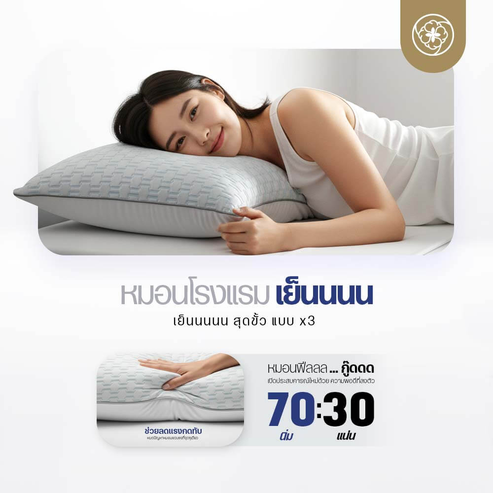 หมอนเย็น ORIENTAS รุ่น COOL SLEEP เย็น สบาย แม้ไม่เปิดแอร์