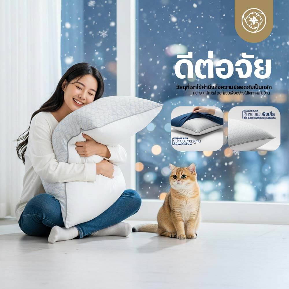 หมอนเย็น ORIENTAS รุ่น COOL SLEEP เย็น สบาย แม้ไม่เปิดแอร์