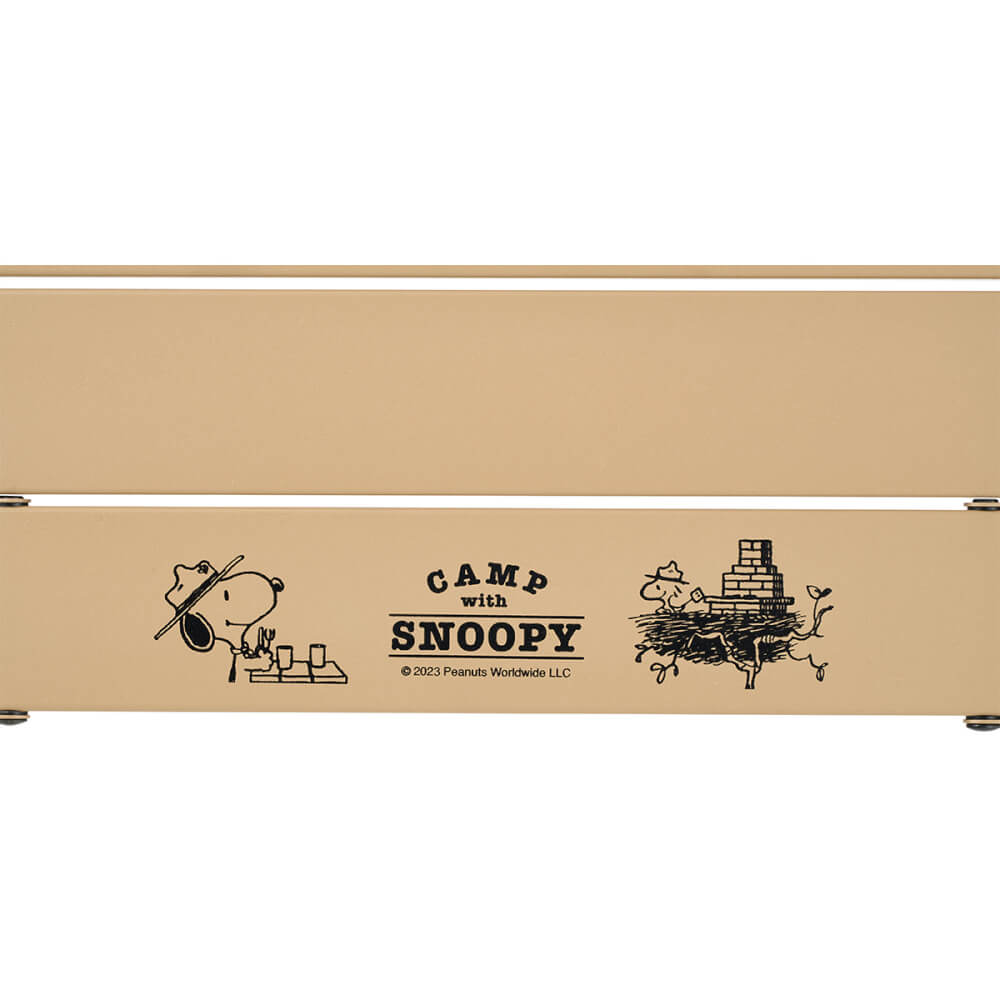 โต๊ะพับแคมป์ปิ้ง LOGOS SNOOPY (BEAGLE SCOUTS 50YEARS) ขนาด 40X 24X 11 ซม.,สีเบจ_2