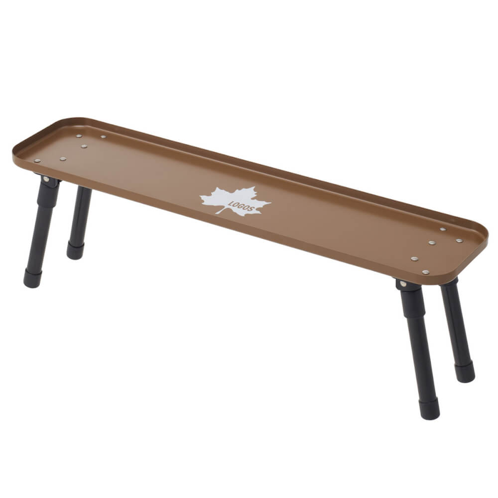 โต๊ะชั้นวางแคมป์ปิ้ง LOGOS (2ตัว),สีน้ำตาล