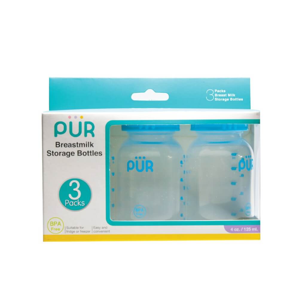 ขวดเก็บน้ำนม PUR สีฟ้า (แพ็ค 3)