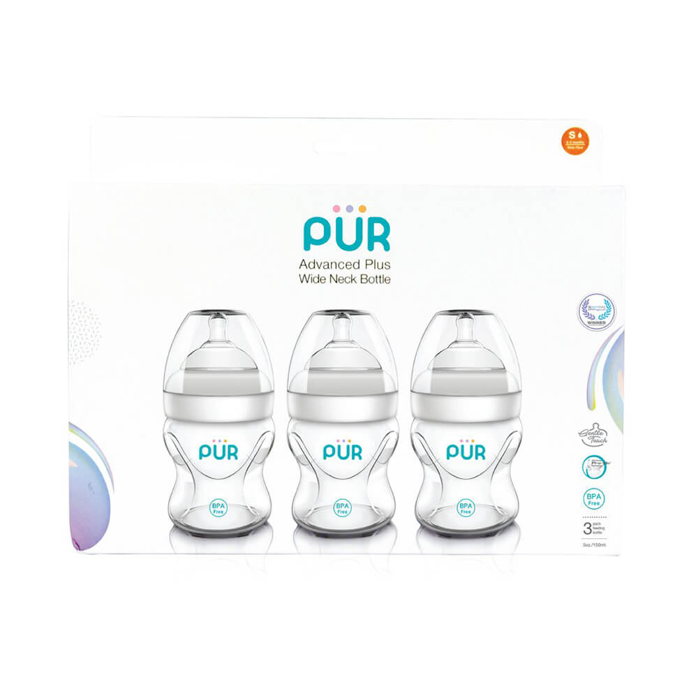 ขวดนม PUR ADVANCED WIDE NECK ขนาด 5 ออนซ์/150 มล. (แพ็ค 3)_1