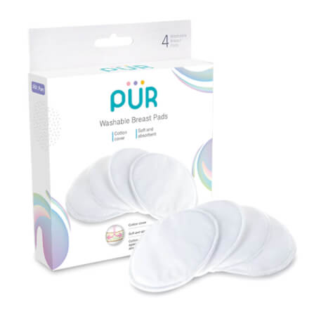 แผ่นซับน้ำนม PUR แบบซักได้ (แพ็ค 4 ชิ้น)_0