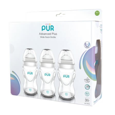 ขวดนม PUR ADVANCED WIDE NECK ขนาด 8 ออนซ์/150 มล. (แพ็ค 3)_3