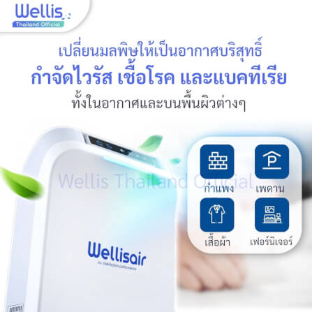 เครื่องฟอกอากาศ WELLIS AIR & SURFACE DISINFECTION PURIFIER แถมฟรี! น้ำยาแท้ศูนย์ WELLIS 4 ตลับ_8