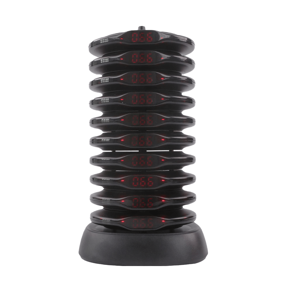 เครื่องเรียกคิวไร้สาย WORREX จำนวน 10 คิว รุ่น W-BCT8110 สีดำ