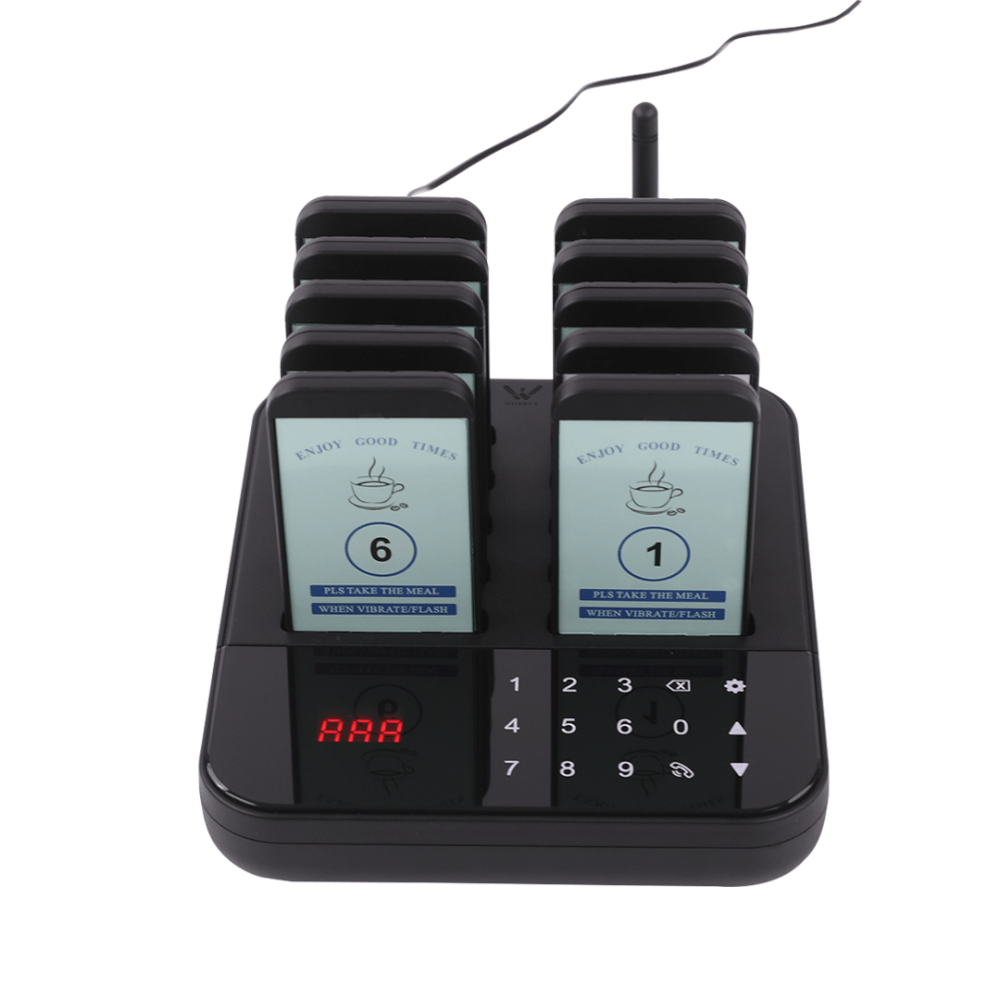 เครื่องเรียกคิวไร้สาย WORREX จำนวน 10 คิว รุ่น W-BCT6982