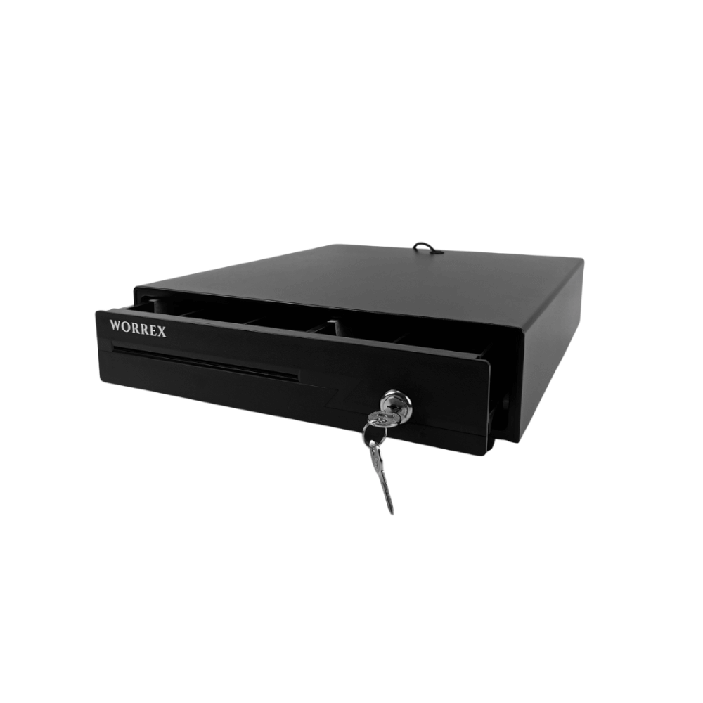 ลิ้นชักเก็บเงิน WORREX รุ่น W-GTC330 สีดำ 4 ช่องแบงค์ 5 ช่องเหรียญ RJ11 12/24V_3