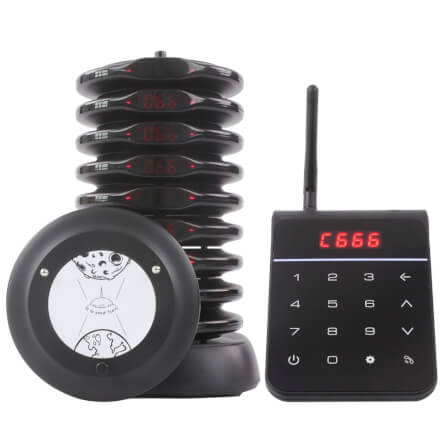 เครื่องเรียกคิวไร้สาย WORREX จำนวน 10 คิว รุ่น W-BCT8110 สีดำ_1