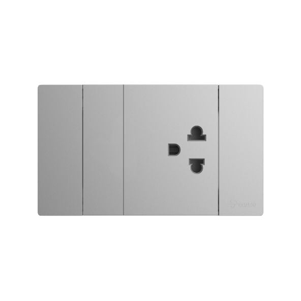 ชุดเต้ารับเดี่ยว 3 ขา GONEO รุ่น PIANO SONATA G25-Z103-MGY สีเทา MOON SHADOW GRAY ขากลมแบน