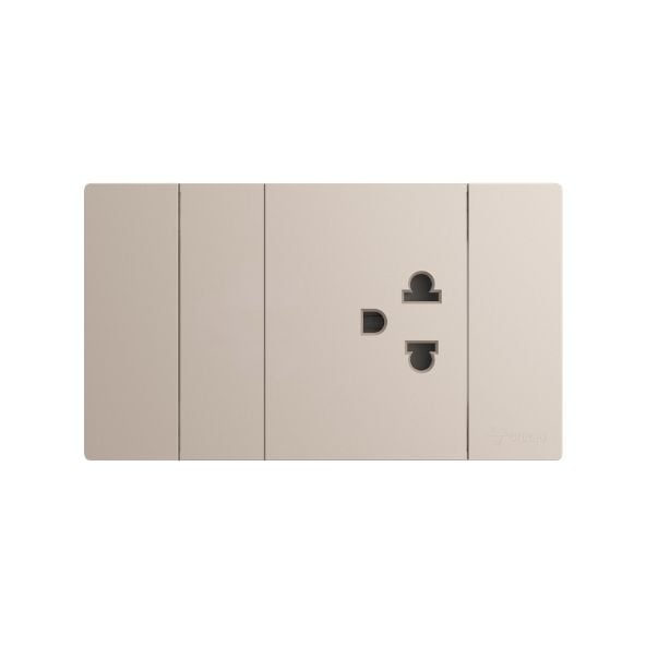 ชุดเต้ารับเดี่ยว 3 ขา GONEO รุ่น PIANO SONATA G25-Z103-RGO สีโรสโกลด์ ขากลมแบน_0