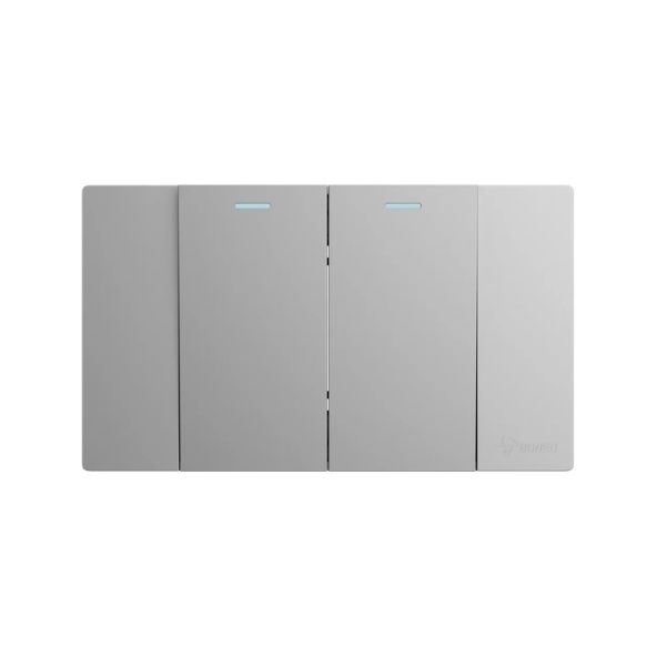 ชุดสวิตช์ 1 ทาง 2 ช่อง GONEO รุ่น PIANO SONATA G25-K211-MGY สีเทา MOON SHADOW GRAY_1