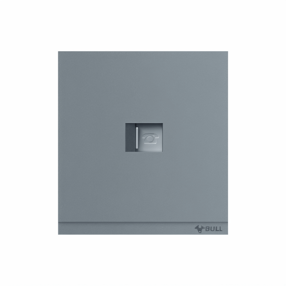 ชุดเต้ารับโทรศัพท์ 1 ช่อง GONEO รุ่น PIANO OPUS ONE G67-T101-RGY สีเทา