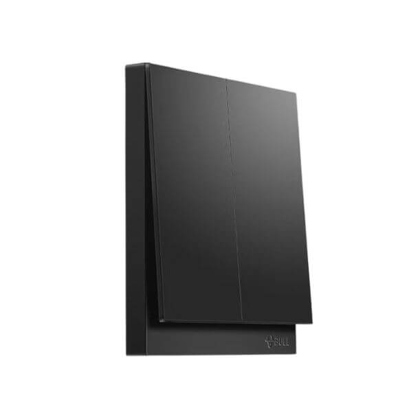 ชุดสวิตซ์ทางเดียว 2 ช่อง GONEO รุ่น PIANO G27-K211-ZBK สีดำ
