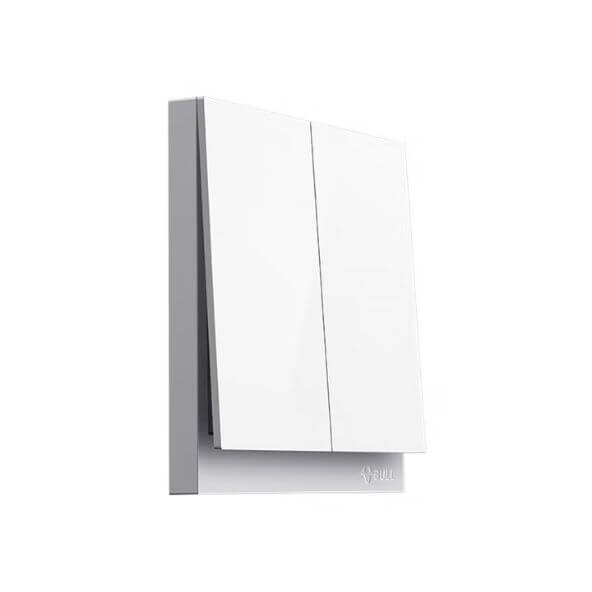 ชุดสวิตซ์ 1 ทาง 2 ช่อง GONEO รุ่น PIANO G27-K211-WH สีขาว