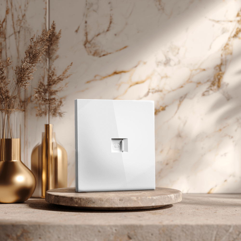 ชุดเต้ารับโทรศัพท์ 1 ช่อง GONEO รุ่น PIANO G27-T101-WH สีขาว_4