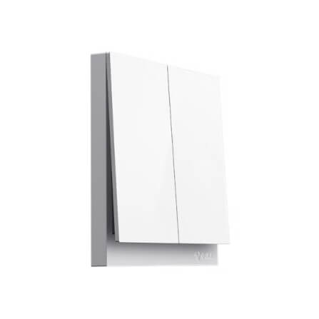 ชุดสวิตซ์ 1 ทาง 2 ช่อง GONEO รุ่น PIANO G27-K211-WH สีขาว_3