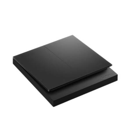 ชุดสวิตซ์ทางเดียว 2 ช่อง GONEO รุ่น PIANO G27-K211-ZBK สีดำ_2