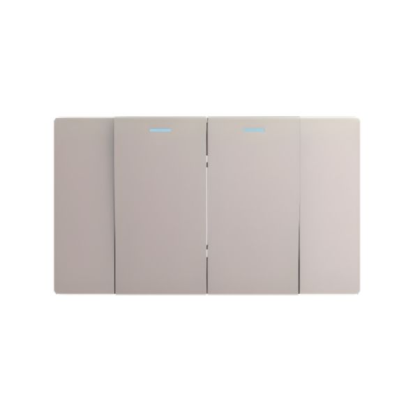 ชุดสวิตช์ 1 ทาง 2 ช่อง GONEO รุ่น PIANO SONATA G25-K211-RGO สีโรสโกลด์_0
