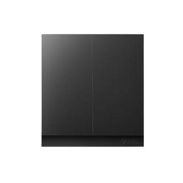 ชุดสวิตซ์ทางเดียว 2 ช่อง GONEO รุ่น PIANO G27-K211-ZBK สีดำ_1