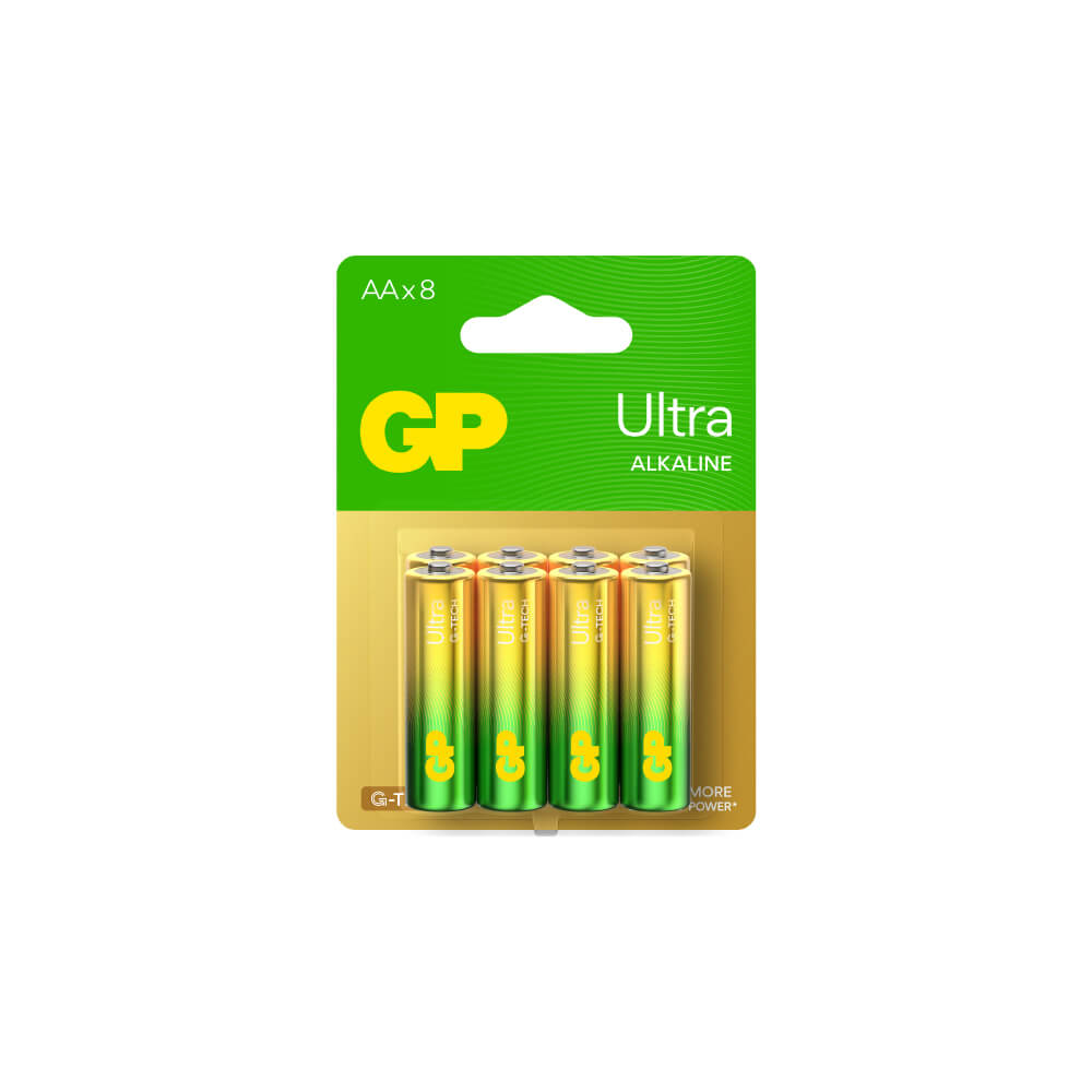 ถ่านอัลคาไลน์ GP BATTERY ULTRA ALKALINE AA X 8 (แพ็ค 8 ก้อน)