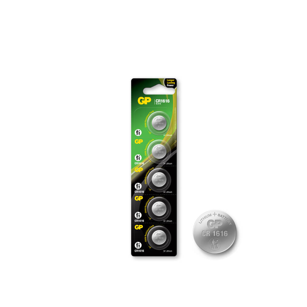 ถ่านกระดุม GP LITHIUM NO.1616-5 X 5 แพ็ค_0
