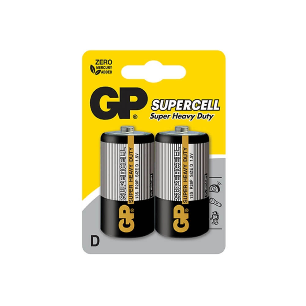 ถ่านคาร์บอนซิงค์ GP BATTERY CABON ZINC SUPERCELL DX2 1 กล่อง (10 แพ็ค)_0
