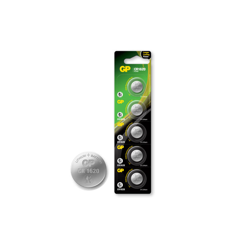 ถ่านกระถ่านกระดุม GP LITHIUM NO.1620 X 5 แพ็ค 5 ก้อน