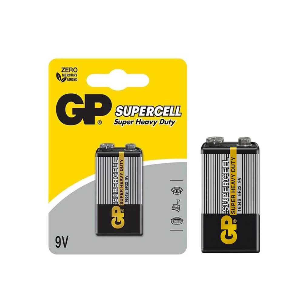 ถ่านคาร์บอนซิงค์ GP BATTERY CABON ZINC SUPERCELL 9V-1 1กล่อง (10 แพ็ค)_1