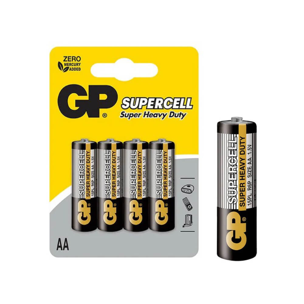 ถ่านคาร์บอนซิงค์ GP CABON ZINC SUPERCELL AAX4 (1 กล่อง 10 แพ็ค)