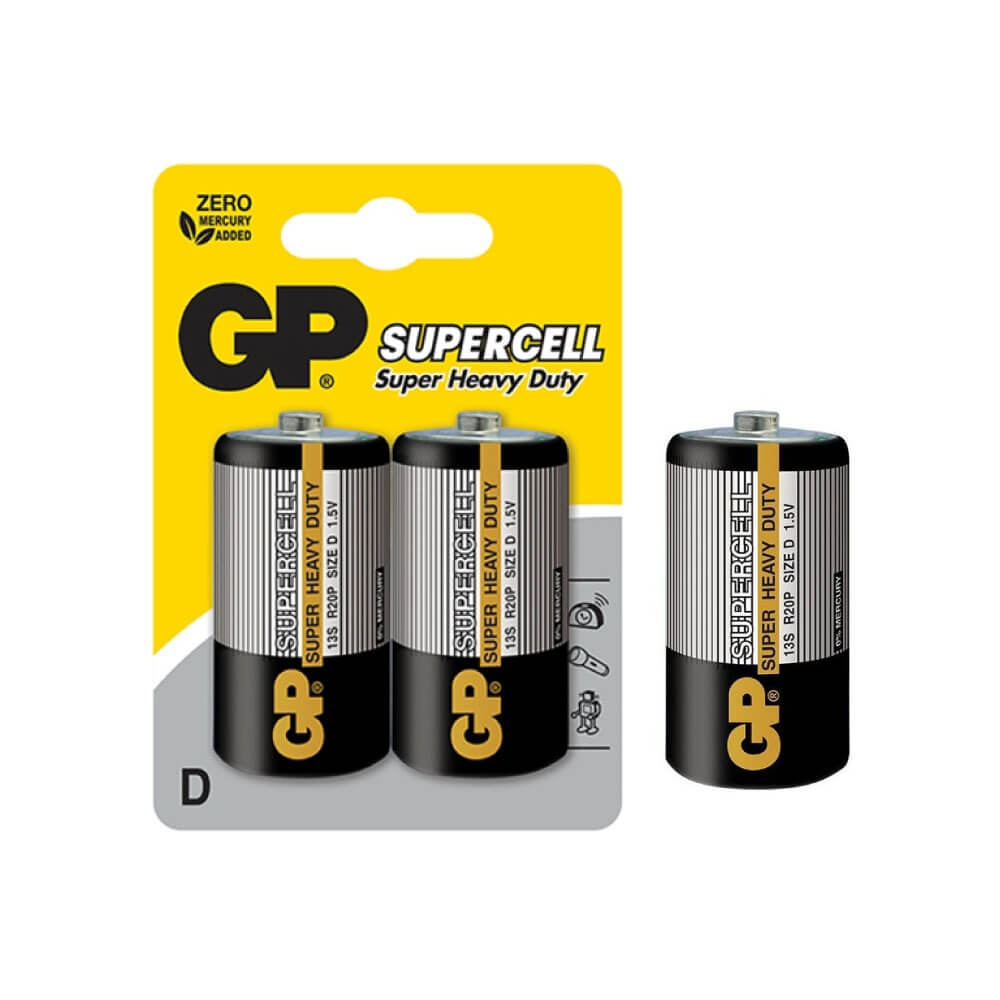 ถ่านคาร์บอนซิงค์ GP BATTERY CABON ZINC SUPERCELL DX2 1 กล่อง (10 แพ็ค)_3