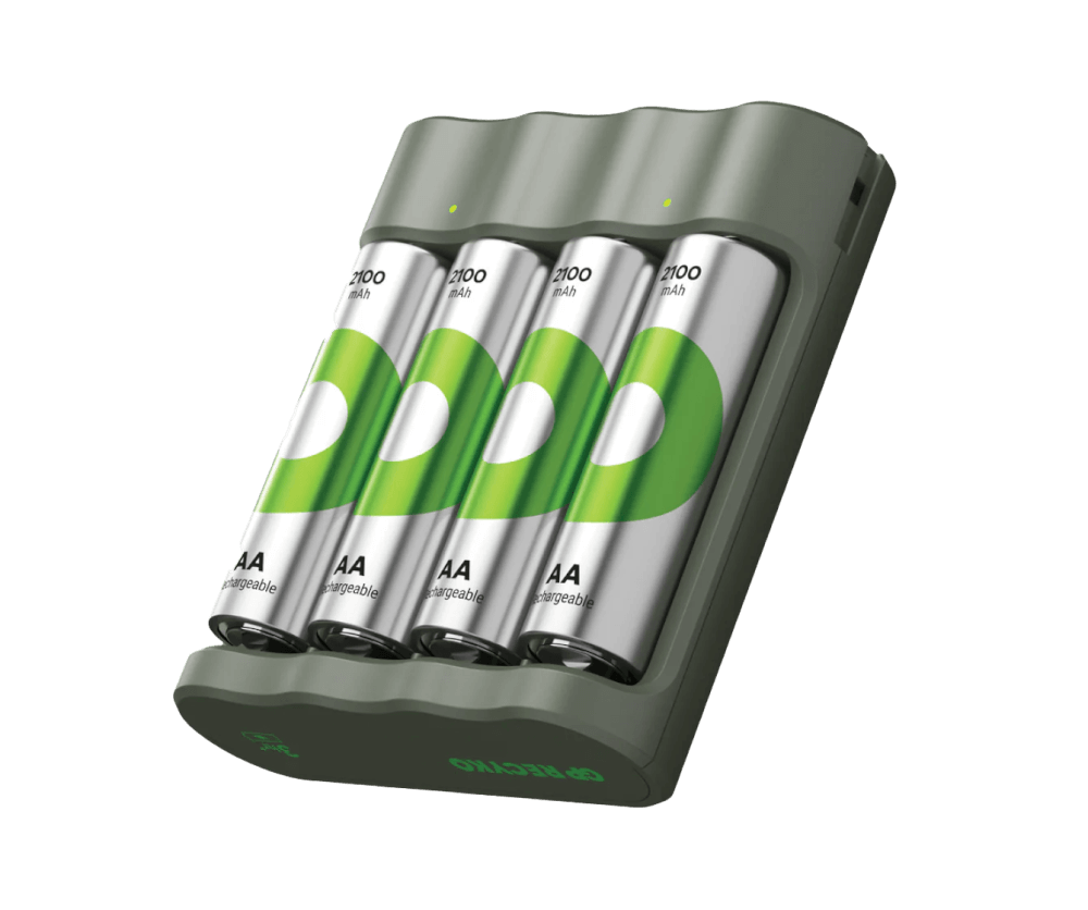 เครื่องชาร์จถ่าน GP BATTERY RECYKO B441 CHARGER + AA 4PCS 2100MAH BATTERY
