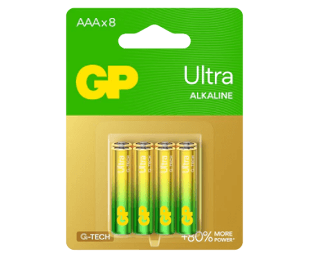 ถ่านอัลคาไลน์ GP BATTERY ULTRA ALKALINE AAA X 8 1 กล่อง (12 แพ็ค)_0