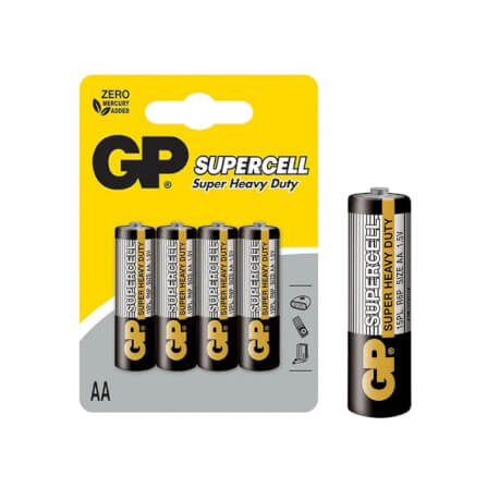 ถ่านคาร์บอนซิงค์ GP CABON ZINC SUPERCELL AAX4 (1 กล่อง 10 แพ็ค)_2