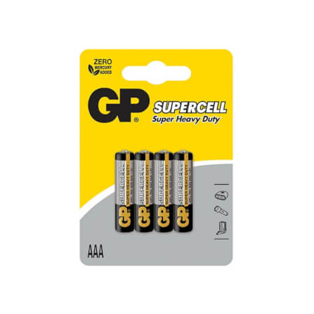 ถ่านคาร์บอนซิงค์ GP CABON ZINC SUPERCELL AAAX4 (1 กล่อง 20 แพ็ค)_3