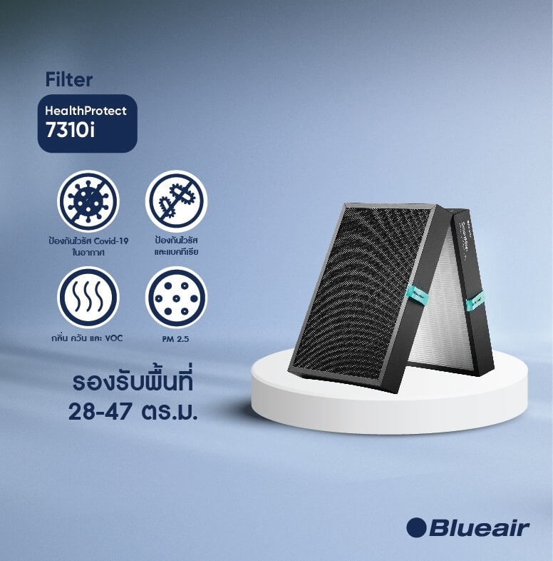 ไส้กรองอากาศ BLUEAIR รุ่น HEALTHPROTECT 7310I เน้นกรองฝุ่น และ กลิ่น