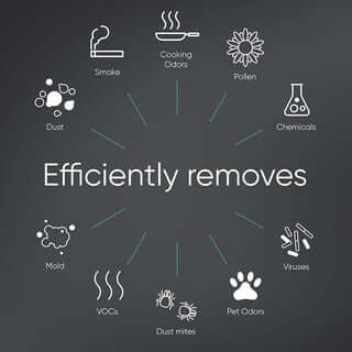 ไส้กรองอากาศ BLUEAIR รุ่น HEALTHPROTECT 7310I เน้นกรองฝุ่น และ กลิ่น