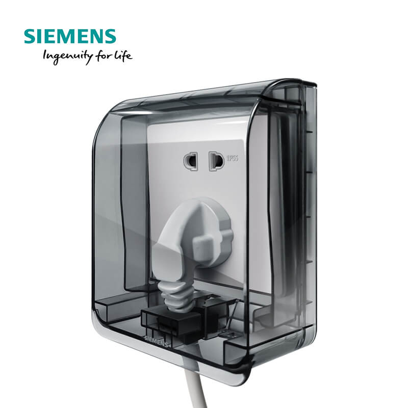 ฝากันน้ำสำหรับเต้ารับ SIEMENS ซีรีส์ AZIO ขนาด 86 มม. สีขาว
