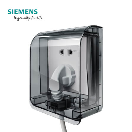 ฝากันน้ำสำหรับเต้ารับ SIEMENS ซีรีส์ AZIO ขนาด 86 มม. สีขาว_4