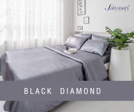 ผ้าปูที่นอน SAIYASIRI รุ่น SIGNATURE ขนาด 6 ฟุต สี BLACK DIAMOND_3
