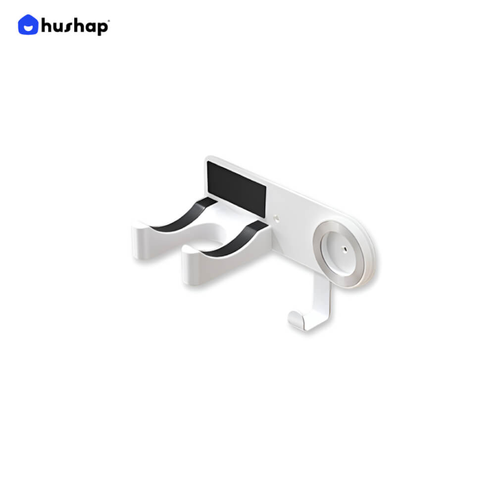 ที่วางไดร์เป่าผม แบบติดผนัง HUSHAP รุ่น BB-02 พร้อมหัวล็อคกันขโมย สีขาว สำหรับไดร์เป่าผมสากล_10