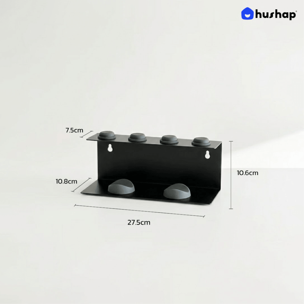 ที่วางไดร์ม้วนผม 2IN1 HUSHAP เก็บหัวอุปกรณ์ได้ 4 หัว สีดำ สำหรับ DYSON AIRWRAP HS01, HD05, HD08