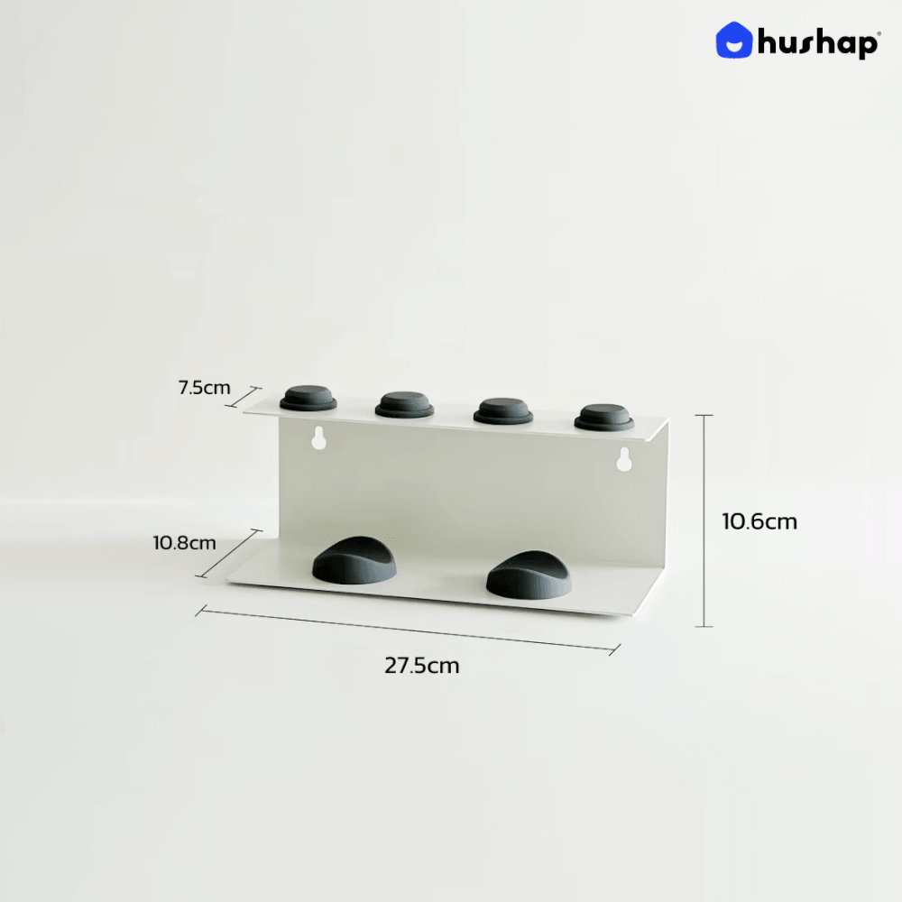 ที่วางไดร์ม้วนผม 2IN1 HUSHAP เก็บหัวอุปกรณ์ได้ 4 หัว สีขาว สำหรับ DYSON AIRWRAP HS01, HD05, HD08