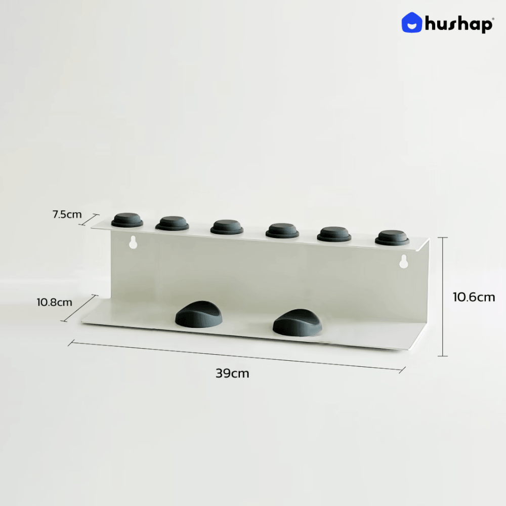 ที่วางไดร์ม้วนผม 2IN1 HUSHAP เก็บหัวอุปกรณ์ได้ 7 หัว สีขาว สำหรับ DYSON AIRWRAP HS01, HD05, HD08