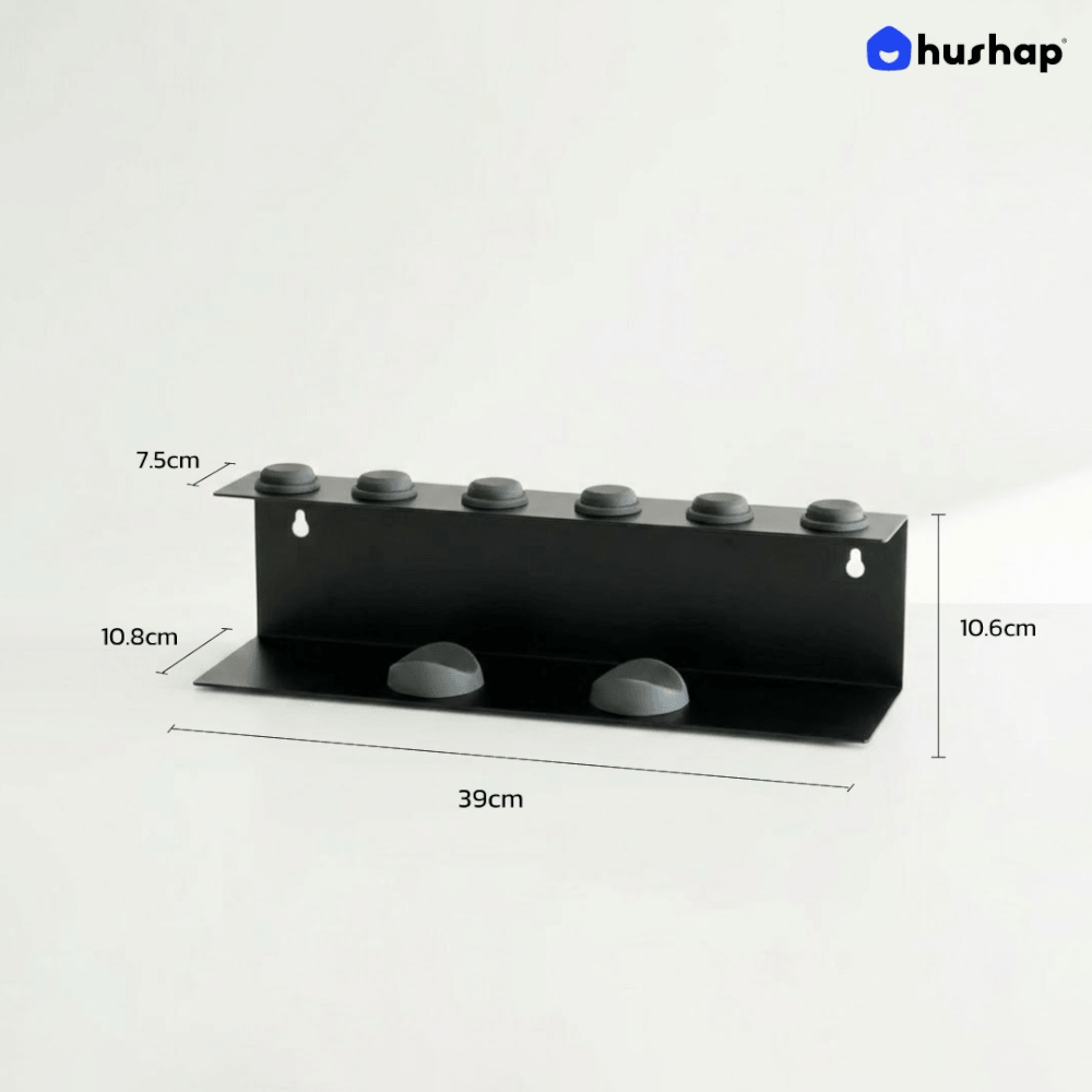 ที่วางไดร์ม้วนผม 2IN1 HUSHAP เก็บหัวอุปกรณ์ได้ 7 หัว สีดำ สำหรับ DYSON AIRWRAP HS01, HD05, HD08