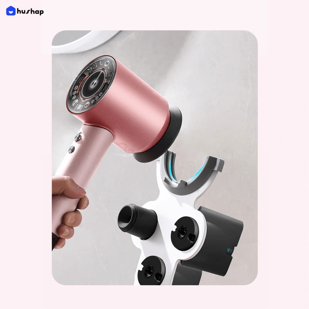 ที่วางไดร์เป่าผม HUSHAP เก็บหัวอุปกรณ์ได้ 5 หัว สีขาว สำหรับ DYSON SUPERSONIC HD08, HD15, HD16_4